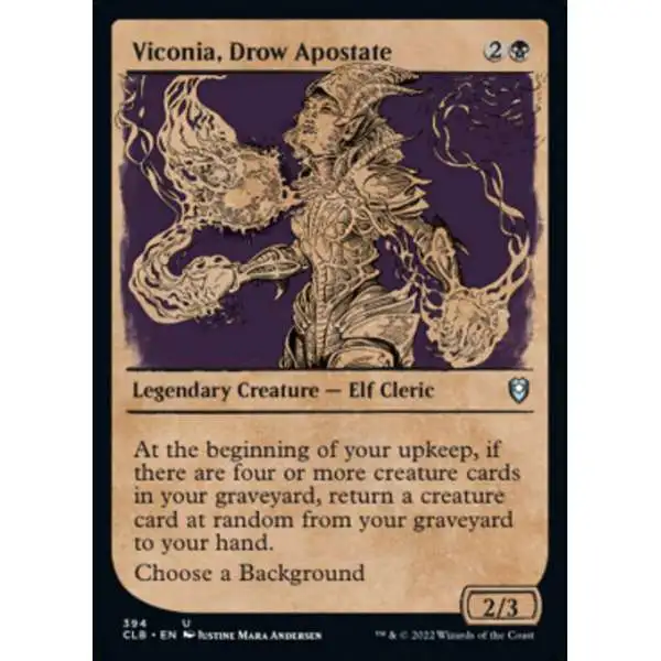 MtG Trading Card Game Commander Legends: Dungeons & Dragons Battle For Baldur's Gate Uncommon Viconia, Drow Apostate #394 [Showcase FOIL]