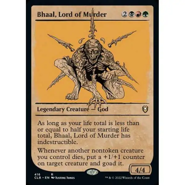 MtG Trading Card Game Commander Legends: Dungeons & Dragons Battle For Baldur's Gate Rare Bhaal, Lord of Murder #416 [Showcase FOIL]