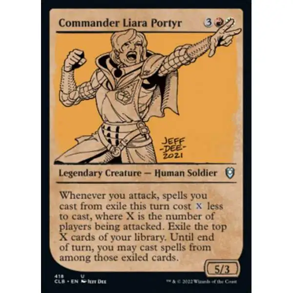 MtG Trading Card Game Commander Legends: Dungeons & Dragons Battle For Baldur's Gate Uncommon Commander Liara Portyr #418 [Showcase FOIL]