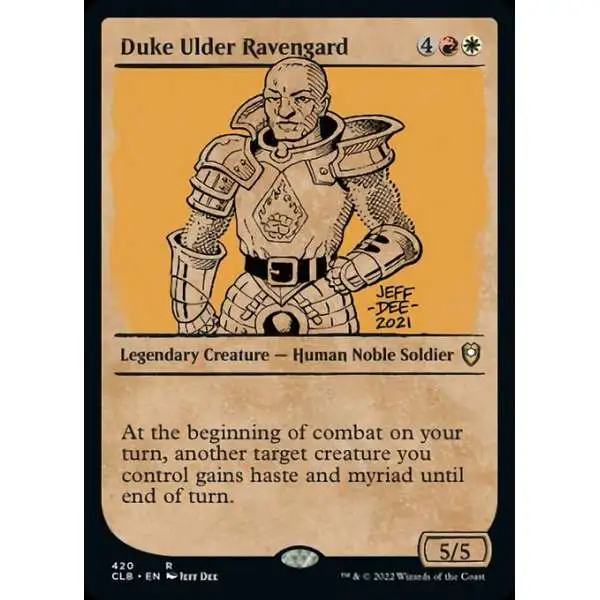 MtG Trading Card Game Commander Legends: Dungeons & Dragons Battle For Baldur's Gate Rare Duke Ulder Ravengard #420 [Showcase FOIL]