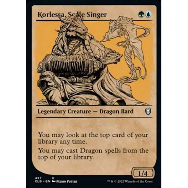 MtG Trading Card Game Commander Legends: Dungeons & Dragons Battle For Baldur's Gate Uncommon Korlessa, Scale Singer #427 [Showcase]