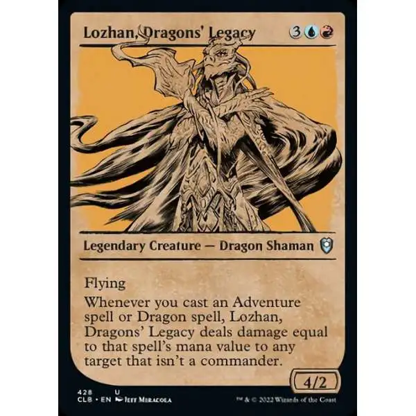 MtG Trading Card Game Commander Legends: Dungeons & Dragons Battle For Baldur's Gate Uncommon Lozhan, Dragons' Legacy #428 [Showcase FOIL]