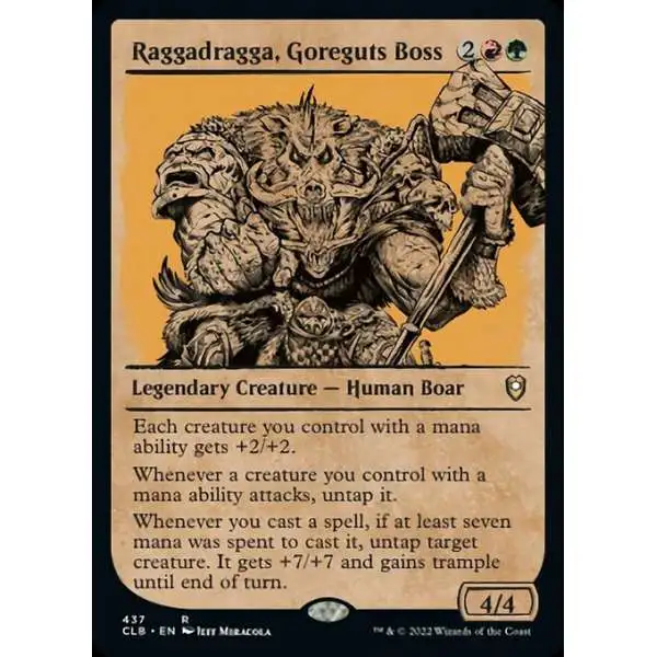 Magic The Gathering Trading Card Game Commander Legends Dungeons Dragons  Battle For Baldurs Gate Single Card Rare Raggadragga, Goreguts Boss 437  Showcase FOIL - ToyWiz