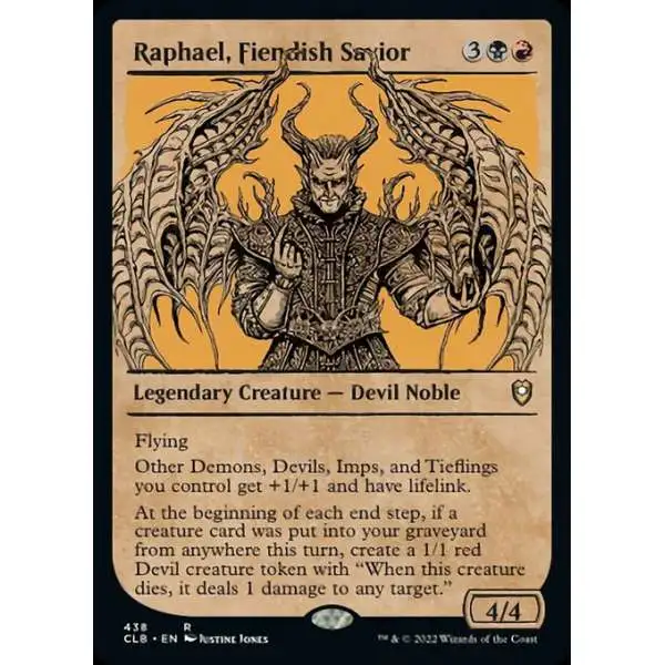 MtG Trading Card Game Commander Legends: Dungeons & Dragons Battle For Baldur's Gate Rare Raphael, Fiendish Savior #438 [Showcase]