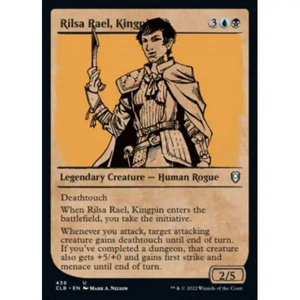 MtG Trading Card Game Commander Legends: Dungeons & Dragons Battle For Baldur's Gate Uncommon Rilsa Rael, Kingpin #439 [Showcase]