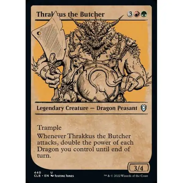 MtG Trading Card Game Commander Legends: Dungeons & Dragons Battle For Baldur's Gate Uncommon Thrakkus the Butcher #440 [Showcase]