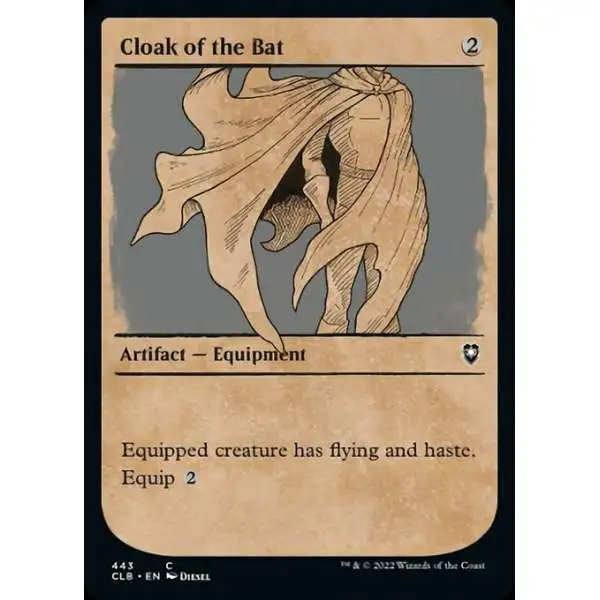 MtG Trading Card Game Commander Legends: Dungeons & Dragons Battle For Baldur's Gate Common Cloak of the Bat #443 [Showcase FOIL]