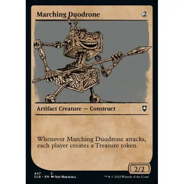 MtG Trading Card Game Commander Legends: Dungeons & Dragons Battle Common Marching Duodrone #447 [Showcase FOIL]
