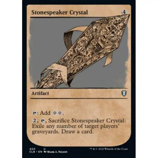 MtG Trading Card Game Commander Legends: Dungeons & Dragons Battle For Baldur's Gate Uncommon Stonespeaker Crystal #450 [Showcase]