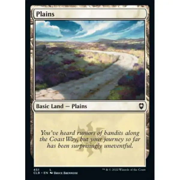 MtG Trading Card Game Commander Legends: Dungeons & Dragons Battle For Baldur's Gate Common Foil Plains #451