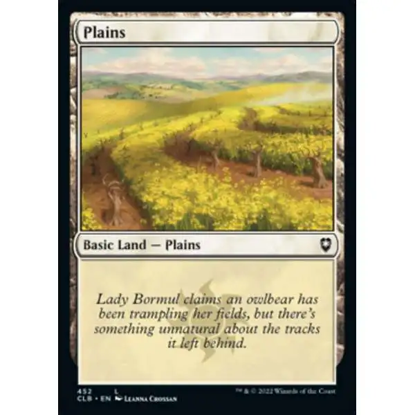 MtG Trading Card Game Commander Legends: Dungeons & Dragons Battle For Baldur's Gate Common Foil Plains #452