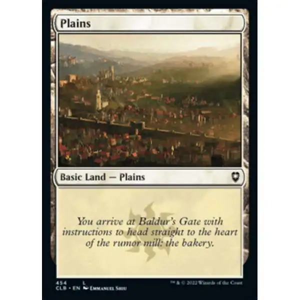 MtG Trading Card Game Commander Legends: Dungeons & Dragons Battle For Baldur's Gate Common Foil Plains #454