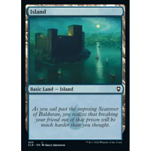 MtG Trading Card Game Commander Legends: Dungeons & Dragons Battle For Baldur's Gate Common Foil Island #455