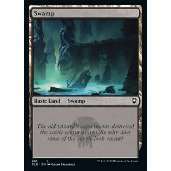 MtG Trading Card Game Commander Legends: Dungeons & Dragons Battle For Baldur's Gate Common Foil Swamp #461