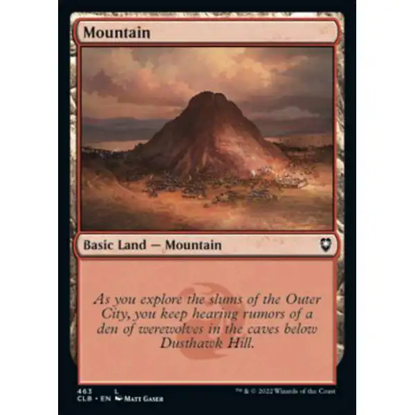 MtG Trading Card Game Commander Legends: Dungeons & Dragons Battle For Baldur's Gate Common Foil Mountain #463