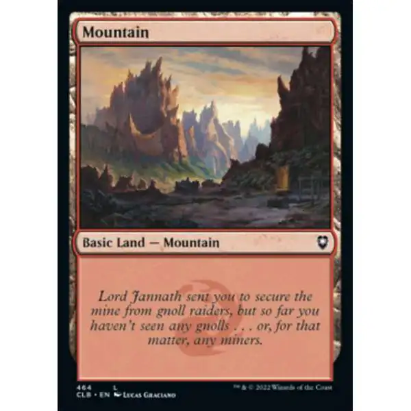 MtG Trading Card Game Commander Legends: Dungeons & Dragons Battle For Baldur's Gate Common Foil Mountain #464