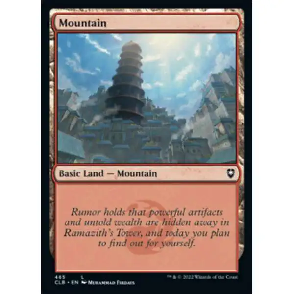 MtG Trading Card Game Commander Legends: Dungeons & Dragons Battle For Baldur's Gate Common Foil Mountain #465