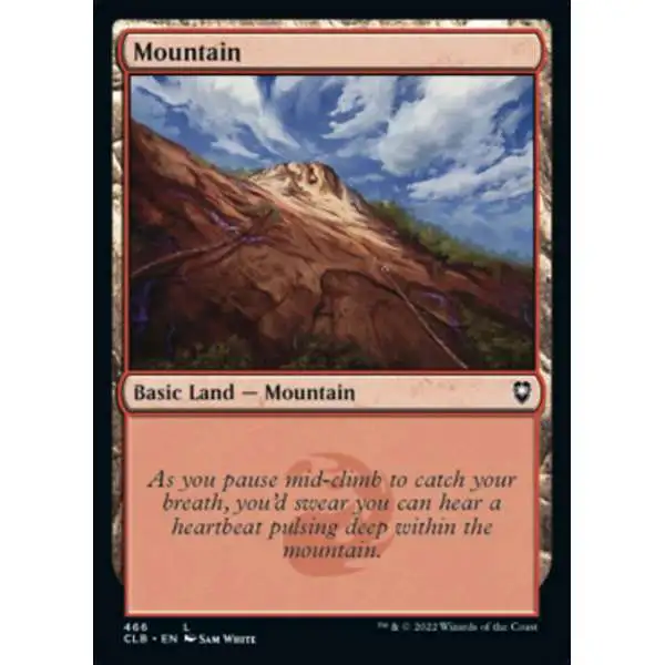 MtG Trading Card Game Commander Legends: Dungeons & Dragons Battle For Baldur's Gate Common Foil Mountain #466