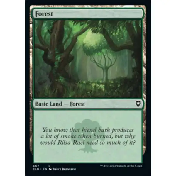 MtG Trading Card Game Commander Legends: Dungeons & Dragons Battle Common Foil Forest #467
