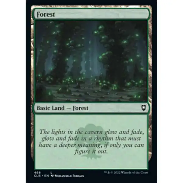 MtG Trading Card Game Commander Legends: Dungeons & Dragons Battle Common Foil Forest #468