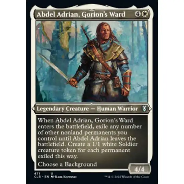 MtG Trading Card Game Commander Legends: Dungeons & Dragons Battle Uncommon Abdel Adrian, Gorion's Ward #471 [Etched Foil]