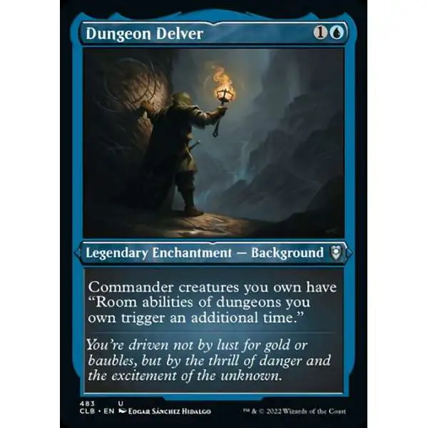 MtG Trading Card Game Commander Legends: Dungeons & Dragons Battle For Baldur's Gate Uncommon Dungeon Delver #483 [Etched Foil]