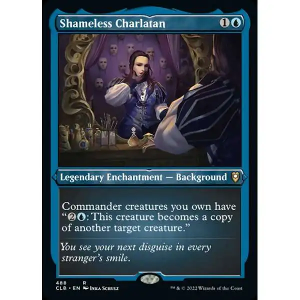 MtG Trading Card Game Commander Legends: Dungeons & Dragons Battle For Baldur's Gate Rare Shameless Charlatan #488 [Etched Foil]
