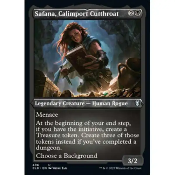 MtG Trading Card Game Commander Legends: Dungeons & Dragons Battle For Baldur's Gate Uncommon Safana, Calimport Cutthroat #496 [Etched Foil]