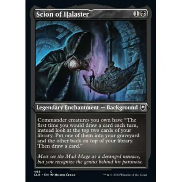 MtG Trading Card Game Commander Legends: Dungeons & Dragons Battle Common Scion of Halaster #498 [Etched Foil]