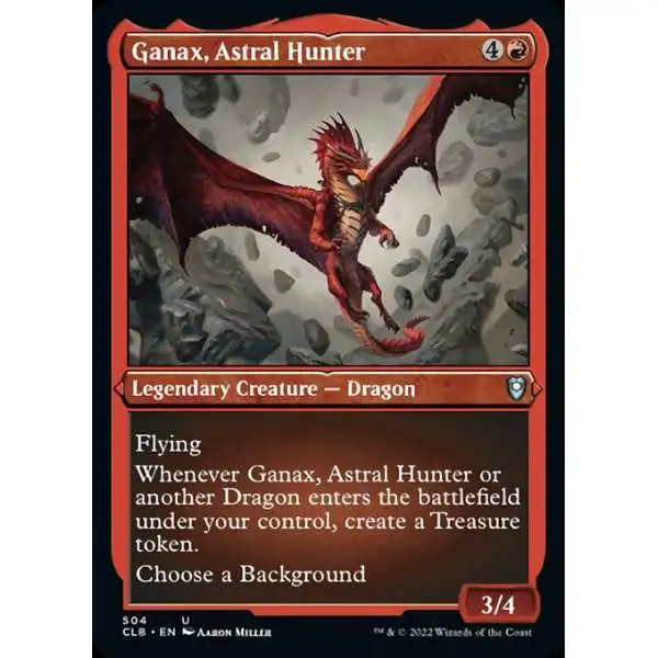MtG Trading Card Game Commander Legends: Dungeons & Dragons Battle For Baldur's Gate Uncommon Ganax, Astral Hunter #504 [Etched Foil]