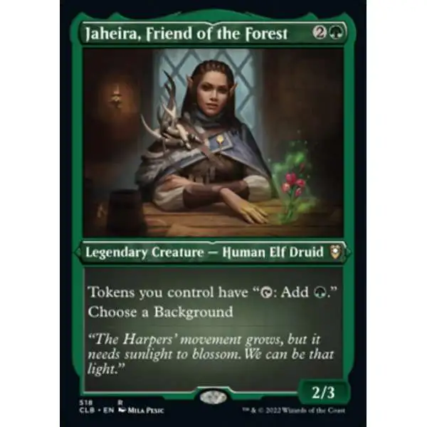 jaheira mtg card Magic The Gathering - Commander Legends - Battle for Baldur's Gate Legendary Creature Human Elf Druid Jaheira // Commander (Jaheira, Friend