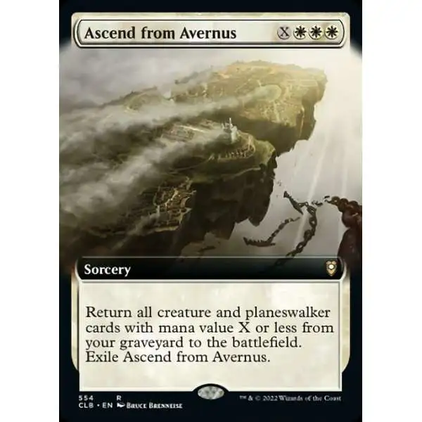 MtG Trading Card Game Commander Legends: Dungeons & Dragons Battle For Baldur's Gate Rare Ascend from Avernus #554 [Extended Art FOIL]