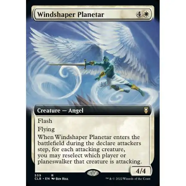 MtG Trading Card Game Commander Legends: Dungeons & Dragons Battle For Baldur's Gate Rare Windshaper Planetar #559 [Extended Art FOIL]