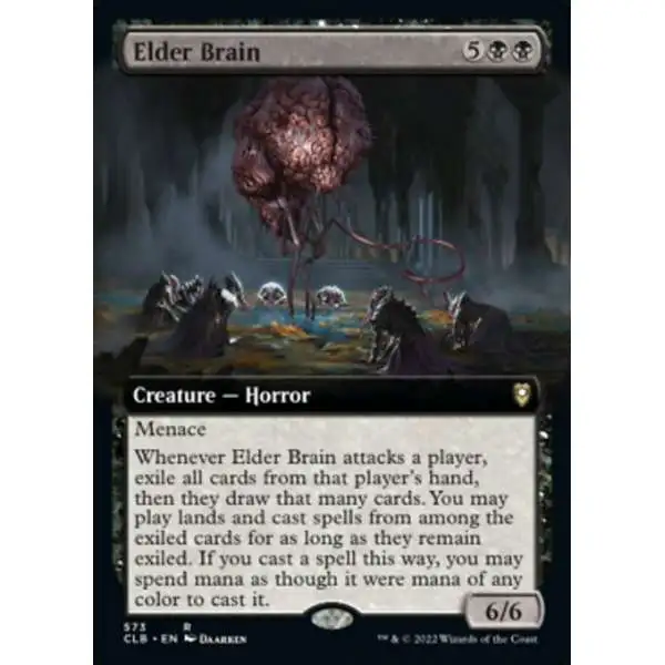 MtG Trading Card Game Commander Legends: Dungeons & Dragons Battle For Baldur's Gate Rare Elder Brain #573 [Extended Art]