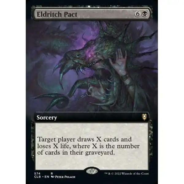 MtG Trading Card Game Commander Legends: Dungeons & Dragons Battle For Baldur's Gate Rare Eldritch Pact #574 [Extended Art FOIL]