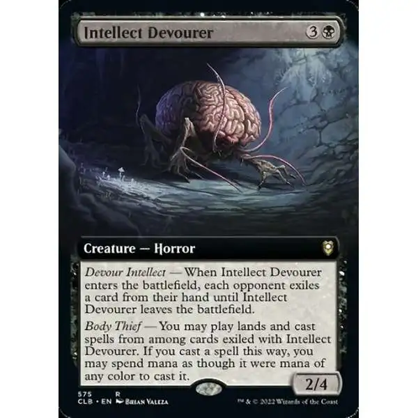 MtG Trading Card Game Commander Legends: Dungeons & Dragons Battle For Baldur's Gate Rare Intellect Devourer #575 [Extended Art FOIL]