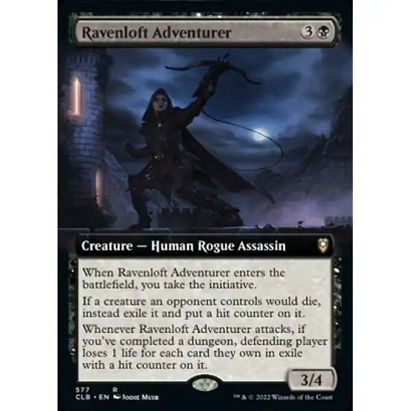 MtG Trading Card Game Commander Legends: Dungeons & Dragons Battle Rare Ravenloft Adventurer #577 [Extended Art]