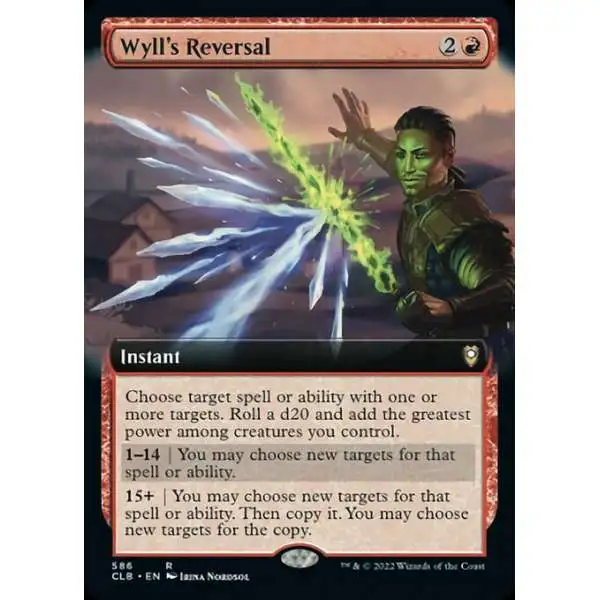 MtG Trading Card Game Commander Legends: Dungeons & Dragons Battle For Baldur's Gate Rare Wyll's Reversal #586 [Extended Art FOIL]