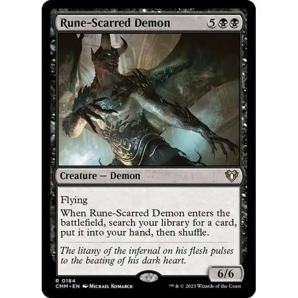 MtG Commander Masters Rare Rune-Scarred Demon #184
