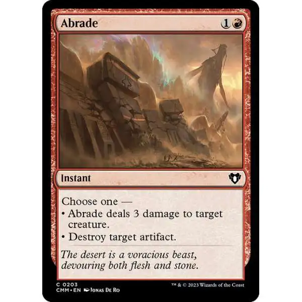 MtG Commander Masters Common Abrade #203