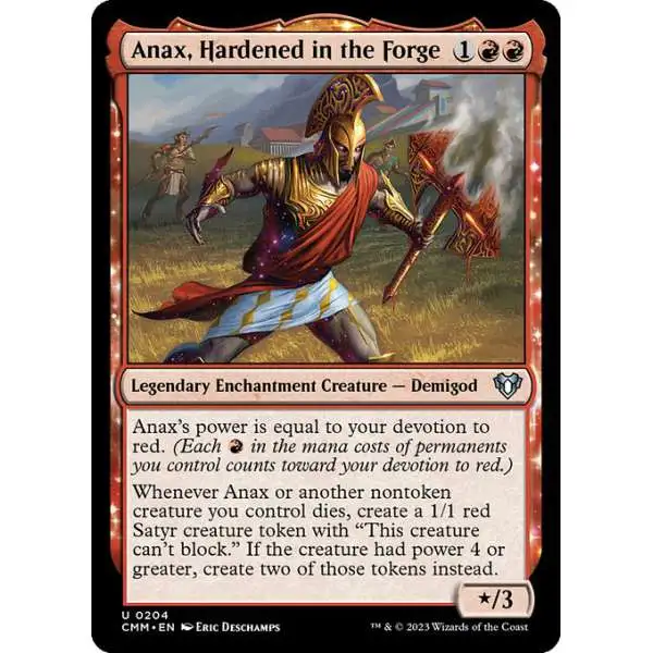 MtG Commander Masters Uncommon Anax, Hardened in the Forge #204