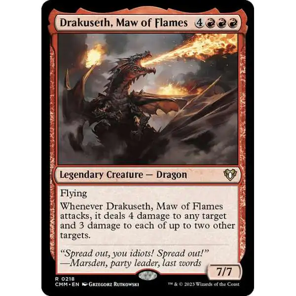 MtG Commander Masters Rare Drakuseth, Maw of Flames #218