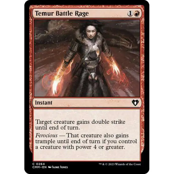 MtG Commander Masters Common Temur Battle Rage #264