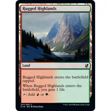 MtG Commander 2019 Common Rugged Highlands #271