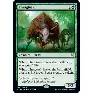 MtG Commander 2019 Rare Thragtusk #185