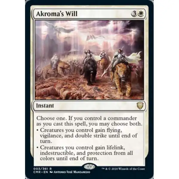 MtG Trading Card Game Commander Legends Rare Akroma's Will #3