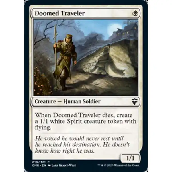 MtG Trading Card Game Commander Legends Common Doomed Traveler #19