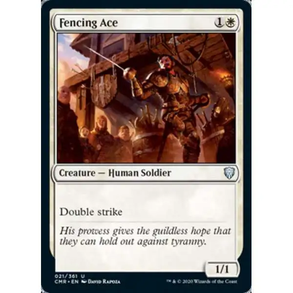 MtG Trading Card Game Commander Legends Uncommon Fencing Ace #21