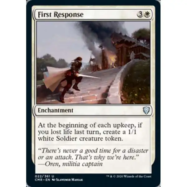 MtG Trading Card Game Commander Legends Uncommon First Response #22