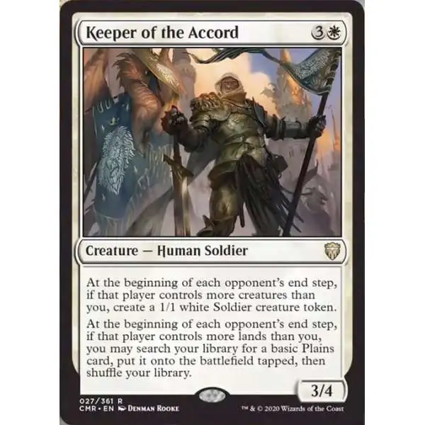 MtG Trading Card Game Commander Legends Rare Keeper of the Accord #27